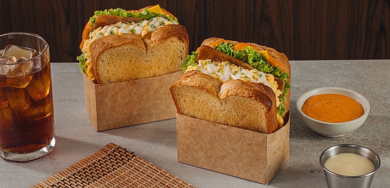 Korean Egg Drop Sandwich with Sweet Mayo